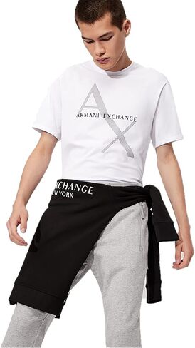 A|X ARMANI EXCHANGE mens Drawstring Jogger With Zip Pockets Casual Pants, Black, Medium US in Saudi Arabia