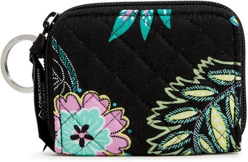 Vera Bradley Women's Cotton Petite Zip-around Wallet With RFID Protection, Plants - Recycled Cotton, One Size in Saudi Arabia