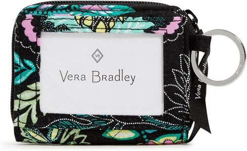 Vera Bradley Women's Cotton Petite Zip-around Wallet With RFID Protection, Plants - Recycled Cotton, One Size in Saudi Arabia