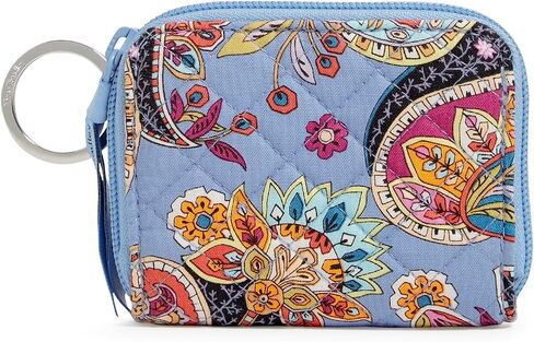 Vera Bradley Women's Cotton Petite Zip-around Wallet With RFID Protection, Plants - Recycled Cotton, One Size in Kuwait