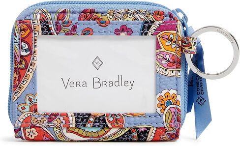 Vera Bradley Women's Cotton Petite Zip-around Wallet With RFID Protection, Plants - Recycled Cotton, One Size in Kuwait