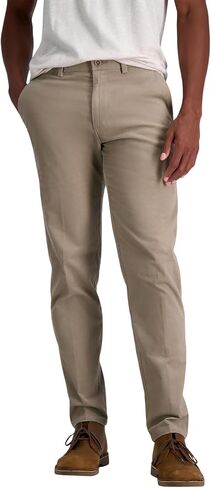 Haggar Men's Corduroy Expandable Waist Classic Fit Flat Front Pant, Camel-Straight, 33x30 in Saudi Arabia