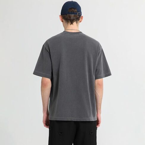 Men's Oversized T Shirts Cotton Unisex Loose Fit Tee Vintage Acid Washed Summer Casual Baggy Basic Tops in Saudi Arabia