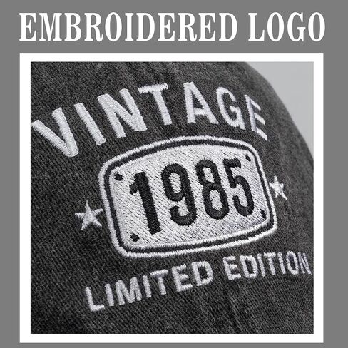 40th Birthday Gifts for Men Women Hats Vintage 40 Embroidered Baseball Cap in Kuwait