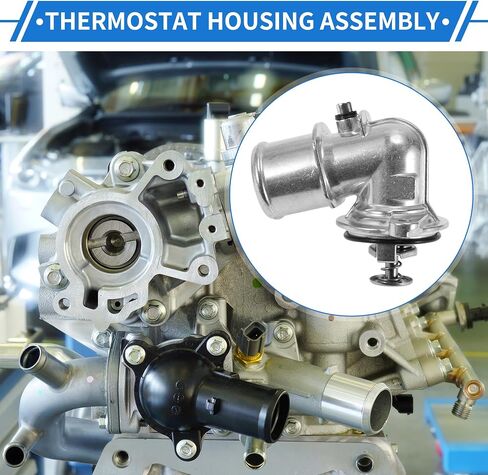 No.68253514AA Upgrade Aluminum Thermostat Housing Assembly for Ram 1500 2014-2023 Coolant Thermostat for Jeep Grand Cherokee 2014-2019 Gladiator 2021-2023 Wrangler 2020-2023 3.0L in Saudi Arabia