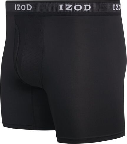 IZOD Mens Boxer Briefs - 5 Pack Stretch Performance Mens Underwear Boxers with Functional Fly Pouch (Sizes: S-2XL) in Saudi Arabia