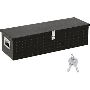 Garvee 39 Inch Heavy Duty Aluminum Diamond Plated Tool Box Pick Up Truck Bed RV Trailer Toolbox Square Storage Organizer with Side Handle, Lock and Keys, Waterproof -39" x 13" x 10"
