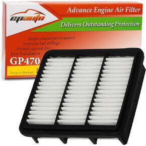 EPAuto GP470 (CA10470) Engine Air Filter Replacement for Hyundai Elantra 2.0L (2007-2012), Fits Forte (2010-2013), Forte Koup (2010-2013), Forte 5 (2012-2013) Rigid Panel Filter for Engine Protection