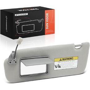 A-premium يسار Sun Driver Sun Assor مجموعة متوافقة مع Hyundai Sonata 2005-2010 ، مع فتحة سقف ، مع امتداد Snliding Sun ، مع المرآة ، مع الضوء والرمادي