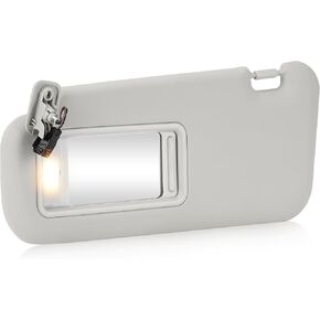 Gray Driver Left Side Sun Visor Replacement Compatible with 2010 2011 2012 2013 Mazda 3 Replace BBM2-69-320C-75 with Built-in Light