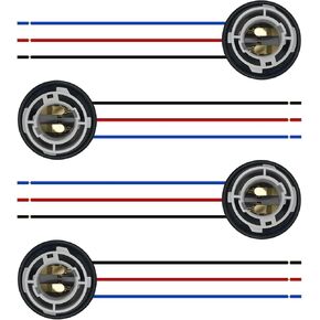 4PCS 1157 LED Bulb Socket Plug, 2357 Brake Light Replacement Bulb, Car Plastic Waterproof Turn Signal Tail Light Wiring Harness, Brake Light Base Plug Connector Fits Most Cars, Trucks, SUVs