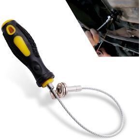 1 PC Oil Change Tools Set, 14.5" Anti-Scald Oil Drain Plug Wrench, Strong Attractive Oil Filter Remover, Universal Fit for Sump Plug Removal (Multicolored)