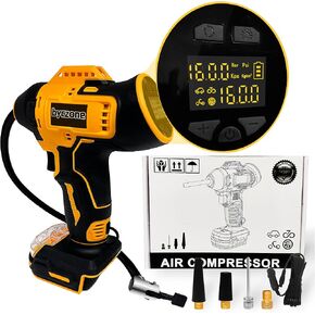 Cordless Tire Inflator Air Compressor Compatible with Dewalt 20V Max Battery, 160PSI Portable Handheld Air Pump with Digital Pressure Gauge for Motorcycles Cars Bike Sport Ball Auto (NO Battery)
