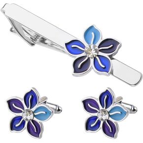 مقاطع ربطة زهرة مقاطع أزرار أكمام للرجال مقطع ربطة عنق و Cufflink مجموعة الأزرار قميص Tuxedo للرجال زفاف الأعمال الوهمية عيد ميلاد للزوج الأب أصدقاء الكفة الفرنسية الكفة ربطات التعادل