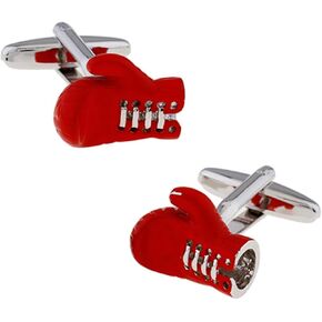 Red Boxing Glove Cufflinks-أزرار أكمام فريدة من نوعها للرجال ، مثالية للأحداث الرسمية والهدايا لمحبي الملاكمة والرياضيين