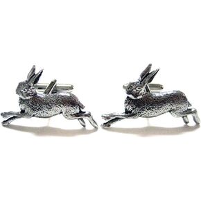 Kiola Designs Running Rabbit Hare Cufflinks