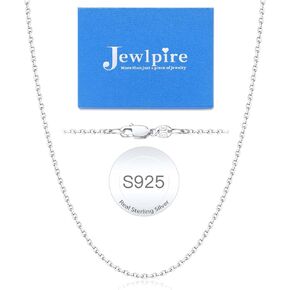 Jewlpire Italian 1.1mm 1.2mm Cable Chain 925 Sterling Silver Chain Necklace for Women, 14K Plated Gold Chain for Women Sturdy Women's Chain Necklaces, 14 16 18 20 22 24 Inch