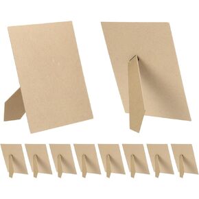 PATIKIL 10 Pack Easel Back for Picture Frame, 8 x 10 Inch Replacement Picture Frame Easel Back DIY Photo Board for Photo Frames Tiles, Poplar