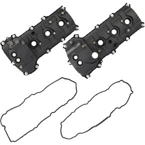 WATERWICH Left Right Engine Valve Cover Kit Compatible with Ford F-150 2011-2022 Explorer 2011-2019 Edge Mustang Taurus Lincoln MKX 3.5L 3.7L V6 2011 Replacement for BR3Z6582G BR3Z6582R BR3Z6582E
