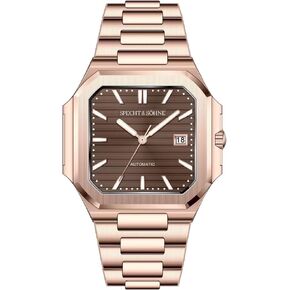 Specht & Söhne 41MM Square Cubic 5711 Men's Watch Mechanical Watches Rose Gold Stainless Steel Sapphire Crystal Waterproof in Saudi Arabia