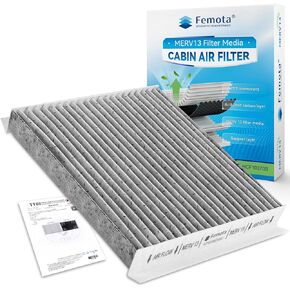 Tested MERV 13 Cabin Air Filter with Activated Carbon, CF10370 for Ford Mustang (2005-2014), Replace OE:4R3Z-19N619-AA, DR3Z-19N619-A, 4R3Z-19N619-AC