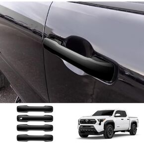 2024 2025 Tacoma Door Handle Covers for Tacoma Durable Anti-Scratch Exterior Decoration Gloss Black in Kuwait