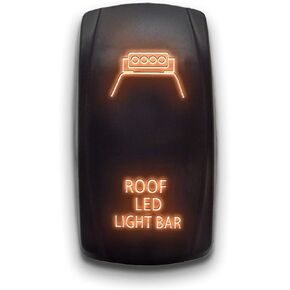 ROOF LED Light BAR - Orange - STARK 5-PIN Laser Etched LED Rocker Switch Dual Light - 20A 12V ON/Off