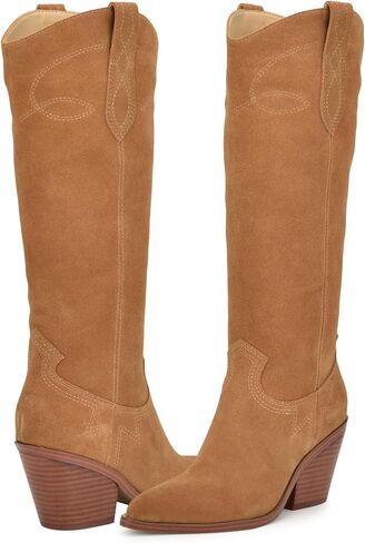 Nine West Women's Smash Knee High Boot, Tan 101, 8 in Saudi Arabia