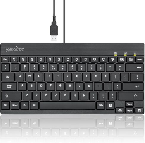 Perixx PERIBOARD-326 Wired Mini Backlit USB Keyboard with Low Profile Keys, US English Layout (11607) in Kuwait
