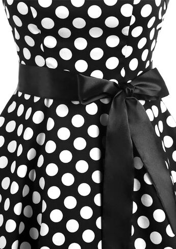 Vintage Dress for Women 1950s Halter Retro Cocktail Dresses Audrey Hepburn Style Rockabilly Swing Dress in Saudi Arabia