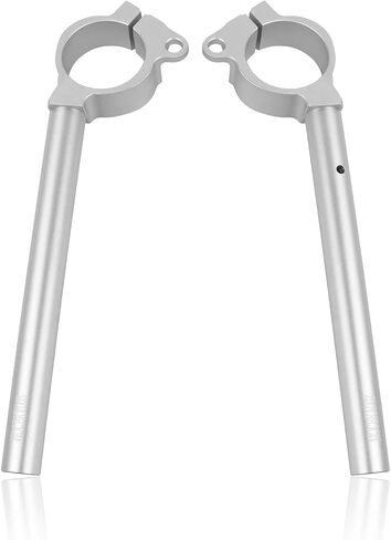 Clip On Handlebars Aluminum Motorcycle Handle Bar Fork Tube Handlebar Replacement for Kawasaki Ninja ZX-10R ZX10R 2016-2020 (Silver) in Saudi Arabia