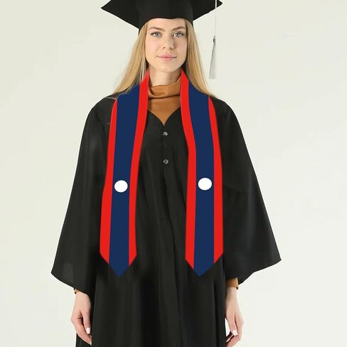 National Flag Graduation Stole Embroidery Sash for Study Aboard International Students 72" in Length in Saudi Arabia