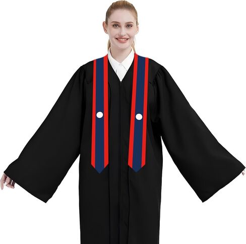 National Flag Graduation Stole Embroidery Sash for Study Aboard International Students 72" in Length in Saudi Arabia