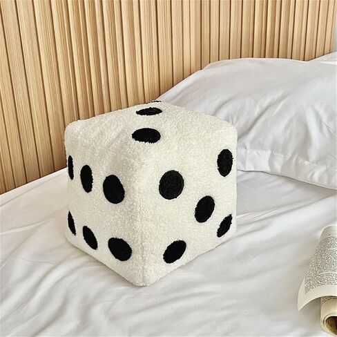 Dice Plush Pillow,Cute Plush Dice Toy,Plush Stuffed Dice Toys,Creative and Fun Simulation Dice Cube Plush Fill Soft Sofa Cushion,Perfect for Learning and Gaming Nights Creative Home Decoration in Saudi Arabia