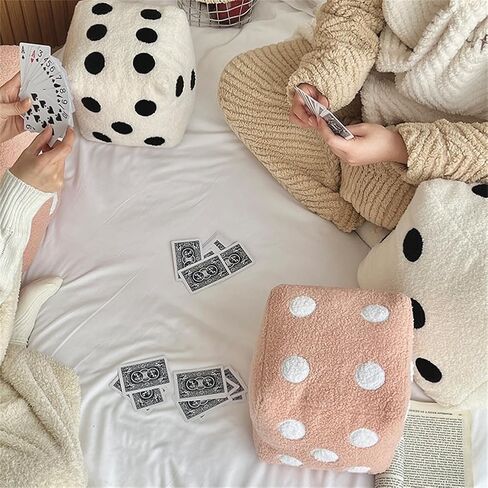 Dice Plush Pillow,Cute Plush Dice Toy,Plush Stuffed Dice Toys,Creative and Fun Simulation Dice Cube Plush Fill Soft Sofa Cushion,Perfect for Learning and Gaming Nights Creative Home Decoration in Saudi Arabia