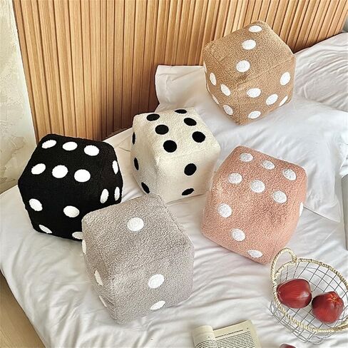 Dice Plush Pillow,Cute Plush Dice Toy,Plush Stuffed Dice Toys,Creative and Fun Simulation Dice Cube Plush Fill Soft Sofa Cushion,Perfect for Learning and Gaming Nights Creative Home Decoration in Saudi Arabia