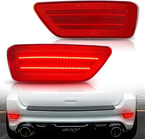 Bestview Besteview LED LED LED مصباح مصباح عاكس لـ JE-EP Grand Cherokee ، Compass ، Patriot ＆ Dodge Journey ، Lear Pumper Reflector Light Light Assembly Red ، Pack of 2 in Kuwait