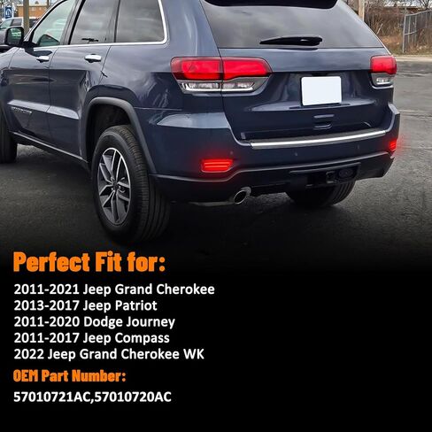 Bestview Besteview LED LED LED مصباح مصباح عاكس لـ JE-EP Grand Cherokee ، Compass ، Patriot ＆ Dodge Journey ، Lear Pumper Reflector Light Light Assembly Red ، Pack of 2 in Kuwait