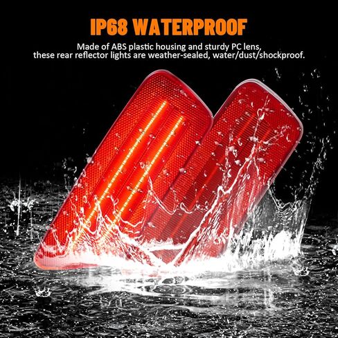 Bestview Besteview LED LED LED مصباح مصباح عاكس لـ JE-EP Grand Cherokee ، Compass ، Patriot ＆ Dodge Journey ، Lear Pumper Reflector Light Light Assembly Red ، Pack of 2 in Kuwait