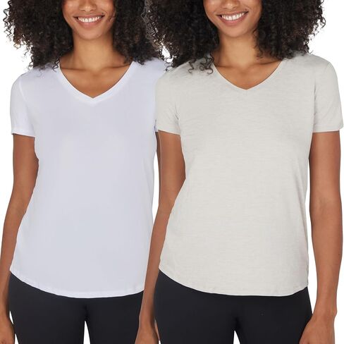90 Degree By Reflex Short Sleeve V-Neck Top - 2 Pack in Saudi Arabia