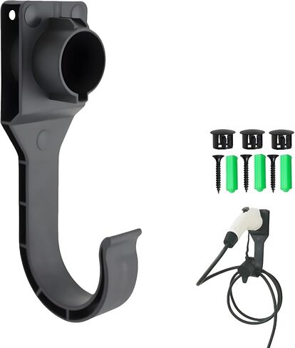 EV Vehicle SAE J1772 Wall-Mount Charger Holder, Portable Space Saving Charging Cable Organizer Cord Hanger Wire Hooks (J1772-01) in Kuwait