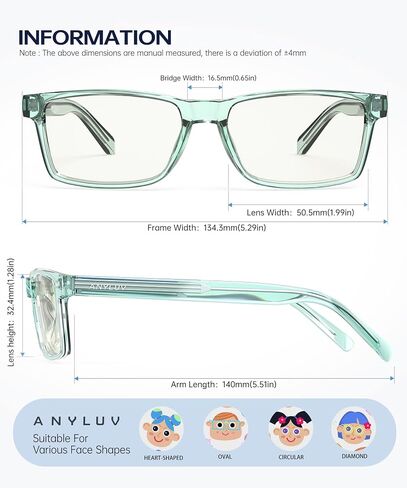 ANYLUV Blue Light Glasses for Kids, Blue Light Blocking Glasses for Girls/Boys, Teen Gaming Glasses Anti Eyestrain in Saudi Arabia