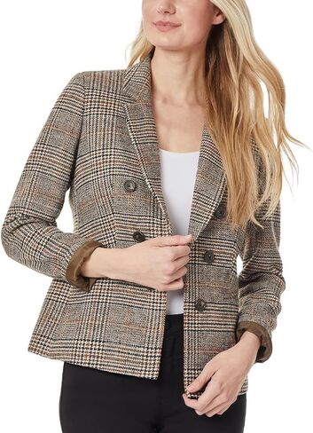 Jones New York Women's Brushed Classic Plaid Faux Double Breast in Saudi Arabia