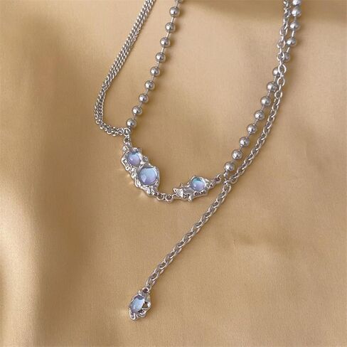 Buyongwant Irregular Necklace Y2k Pendant Metal Women's Design Collar Chain Fashion Star 16.54 Inch in Saudi Arabia