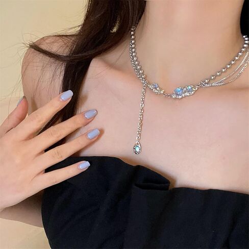 Buyongwant Irregular Necklace Y2k Pendant Metal Women's Design Collar Chain Fashion Star 16.54 Inch in Saudi Arabia