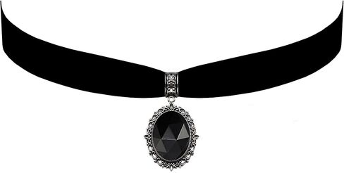 Victorian Vault Gothic Steampunk Victorian Pendant on Black Velvet Choker in Saudi Arabia