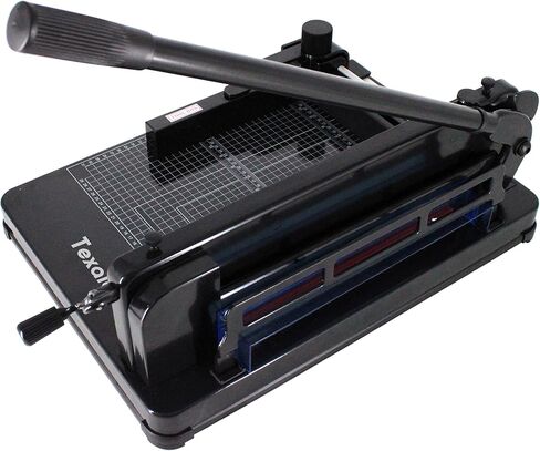 TEXALAN Heavy Duty Guillotine Paper Cutter - 400 Sheets Capacity, A4 12" Stack Paper Trimmer, Steel Base, Black in Saudi Arabia