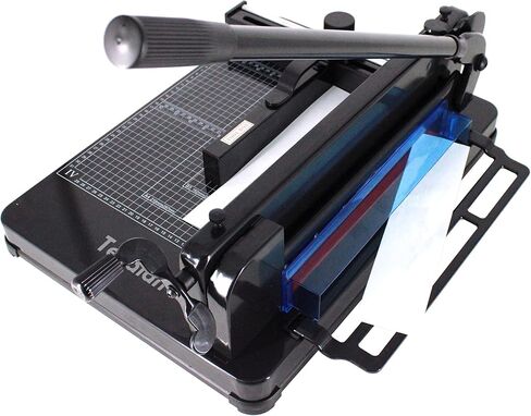 TEXALAN Heavy Duty Guillotine Paper Cutter - 400 Sheets Capacity, A4 12" Stack Paper Trimmer, Steel Base, Black in Saudi Arabia