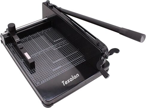 TEXALAN Heavy Duty Guillotine Paper Cutter - 400 Sheets Capacity, A4 12" Stack Paper Trimmer, Steel Base, Black in Saudi Arabia
