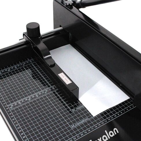 TEXALAN Heavy Duty Guillotine Paper Cutter - 400 Sheets Capacity, A4 12" Stack Paper Trimmer, Steel Base, Black in Saudi Arabia
